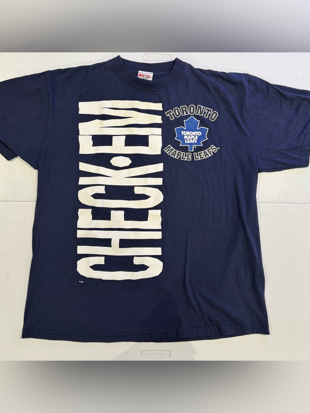Vintage 90’s Novel Teez Toronto Maple Leafs Check Em t shirt size large NHL